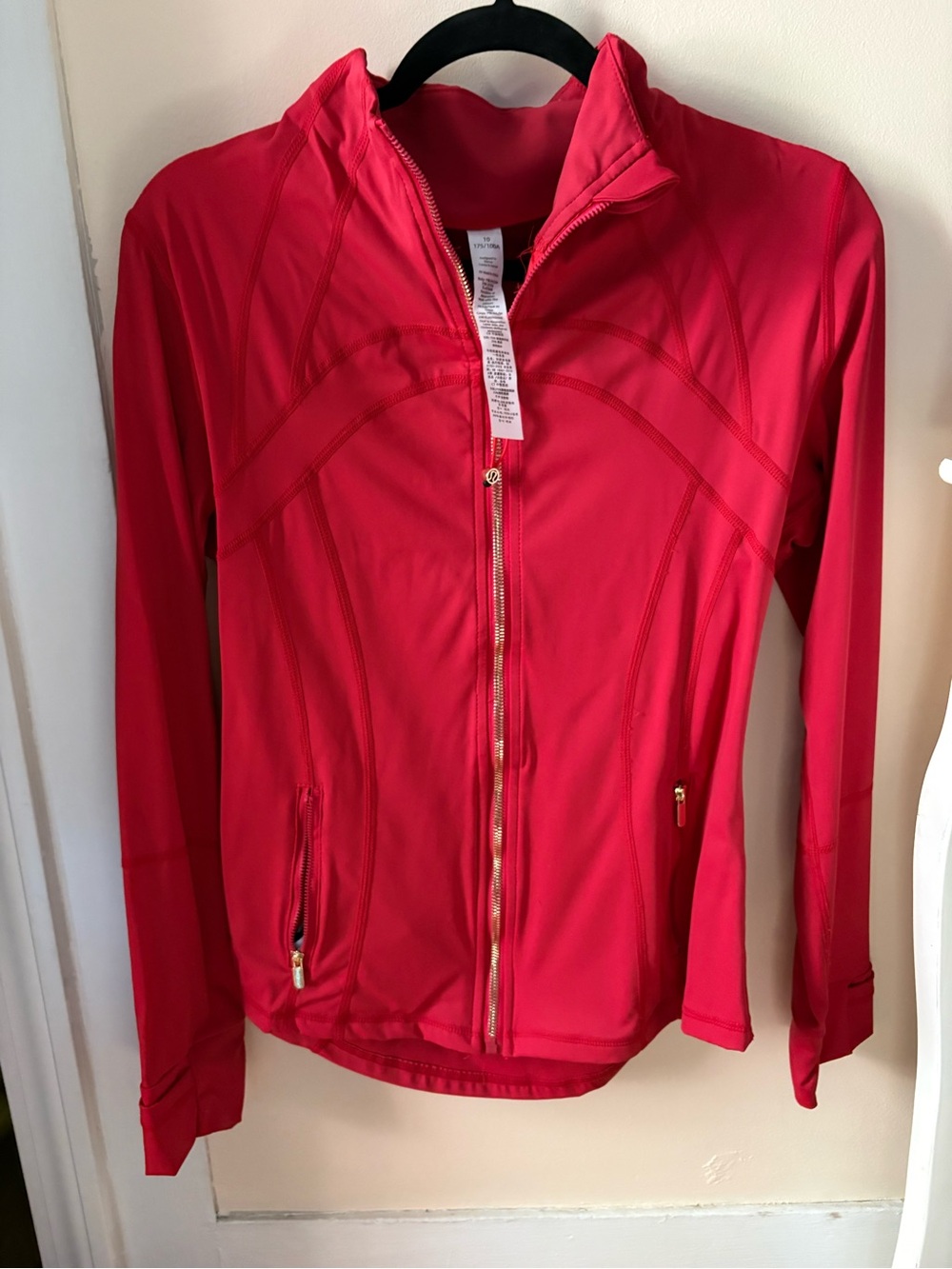 Lululemon Define Jacket Nulu in Red and Gold Womens Size 10